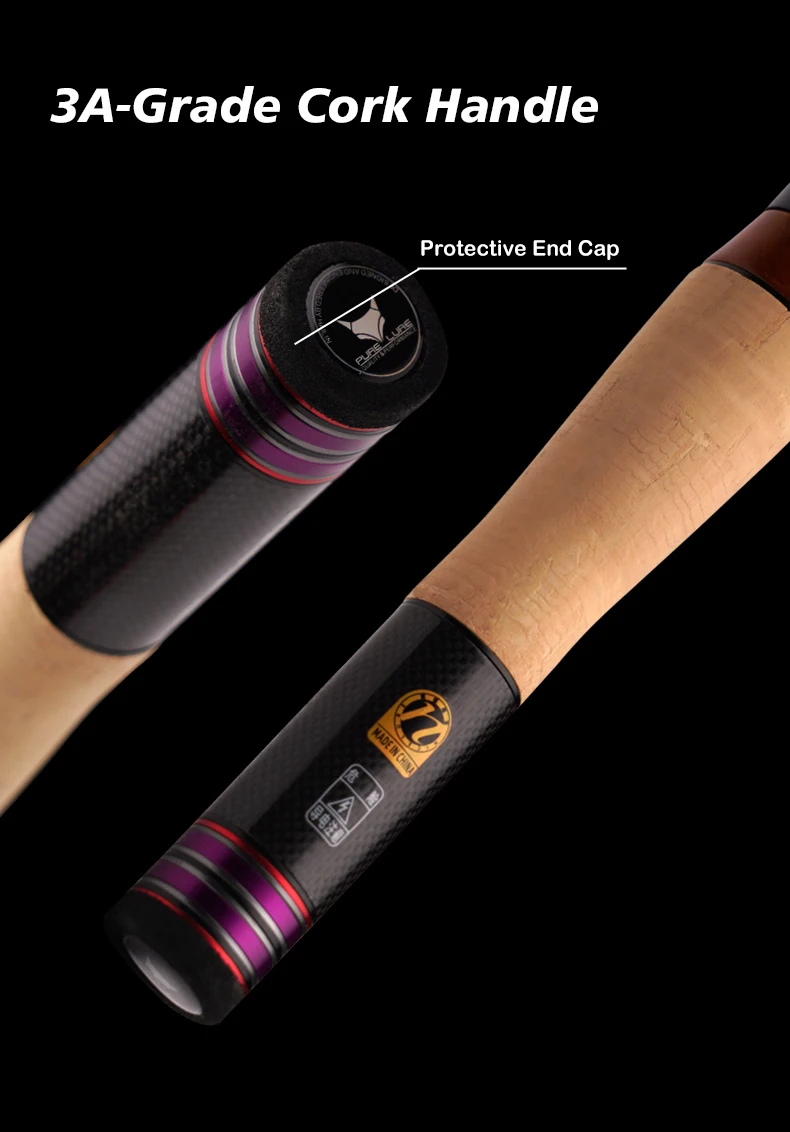 PURELURE 1.50m XUL BFS Telescopic Rod 5ft Travel Rod Trout Spinning Casting Solid Tip Carbon Fishing Rod Small Bait Perch Rod