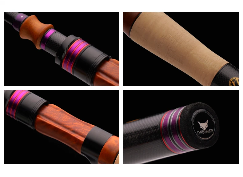 PURELURE 1.50m XUL BFS Telescopic Rod 5ft Travel Rod Trout Spinning Casting Solid Tip Carbon Fishing Rod Small Bait Perch Rod