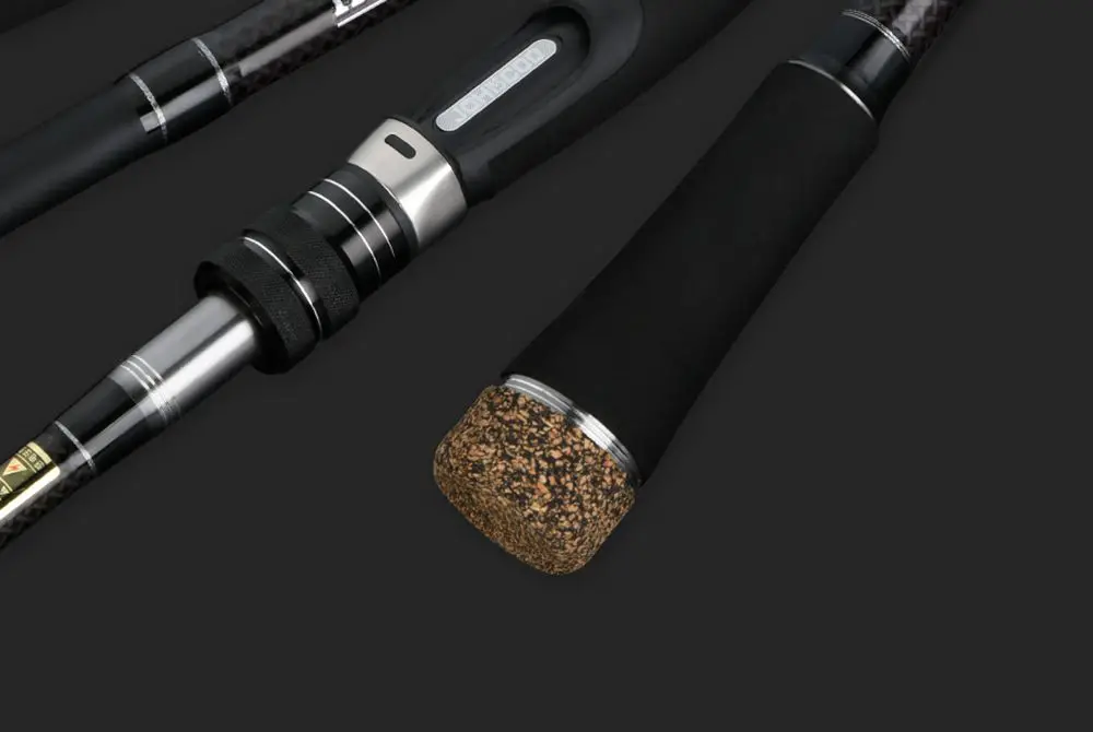 JOHNCOO 2.7m 3.0m 3 Section Carbon Fishing Rod H/MH Power 2 Tips Spinning Casting Rod Travel Ultra Rod 10-45g Lure Rod