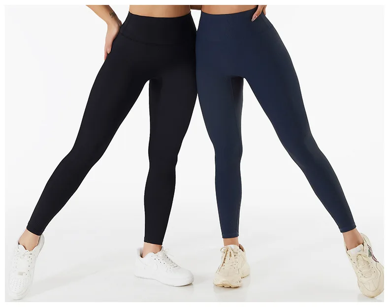 New Ribbed Seamless Yoga Pants High Waist Gym Leggings Sport Women Fitness Female Legging Tummy Control Running Tights