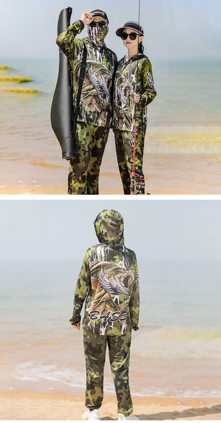 2025 DIAOLIAN Fishing Shirts/Pants Camouflage Sun Protection Breathable Moisture-wicking Quick Dry Anti-UV UPF50+ Fishing Suit