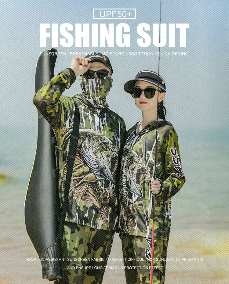 2025 DIAOLIAN Fishing Shirts/Pants Camouflage Sun Protection Breathable Moisture-wicking Quick Dry Anti-UV UPF50+ Fishing Suit