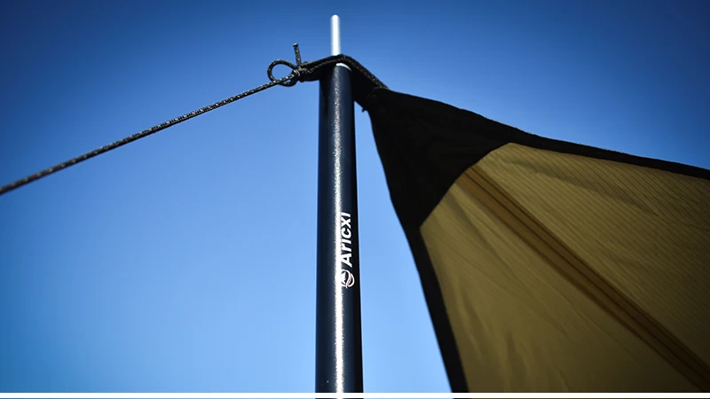Aricxi 2pcs a lot High Quality Outdoor Ultralight 7075 Aluminium Alloy Sun Shelter Support Rod Pole tarp poles black