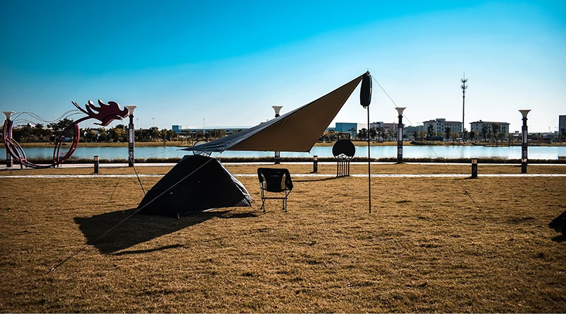 Aricxi 2pcs a lot High Quality Outdoor Ultralight 7075 Aluminium Alloy Sun Shelter Support Rod Pole tarp poles black