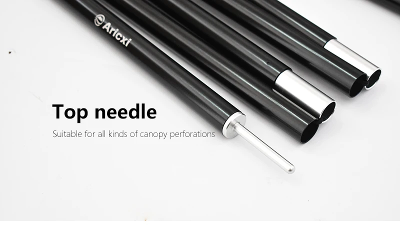 Aricxi 2pcs a lot High Quality Outdoor Ultralight 7075 Aluminium Alloy Sun Shelter Support Rod Pole tarp poles black
