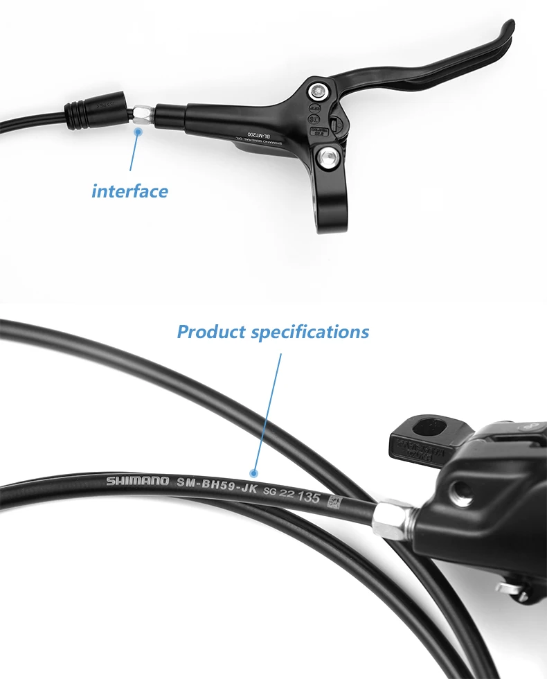 Shimano BR MT200 Hydraulic Disc Brake 1550 1500 1450 850 800mm Left Front Right Rear Brake Set RT-10/26/56 160 180mm Rotor