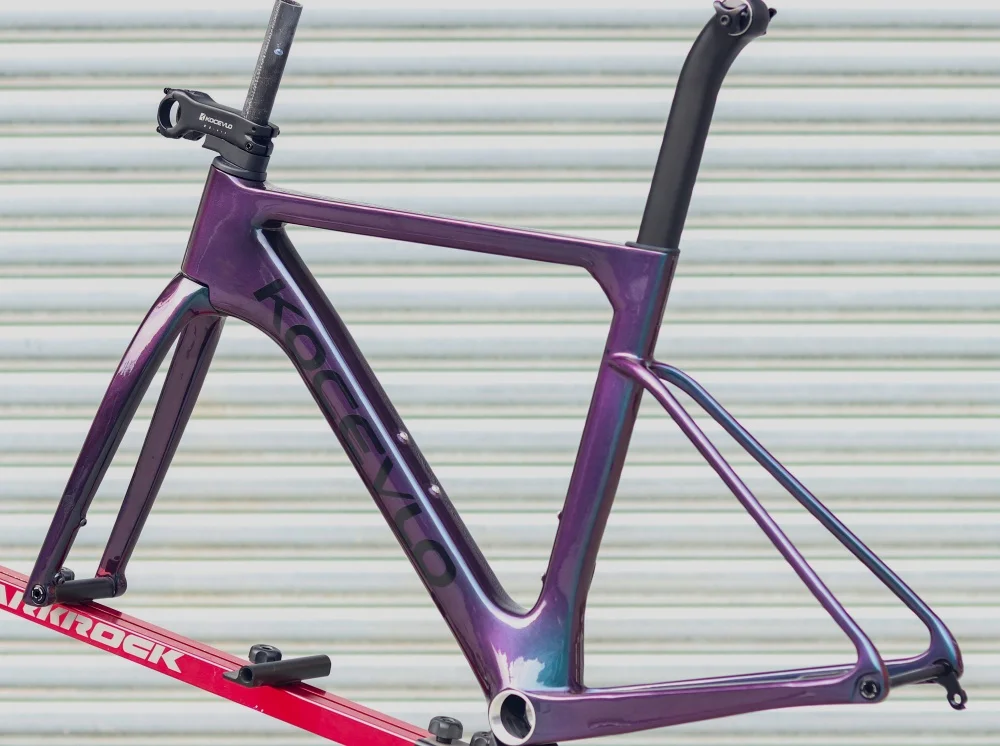 KOCEVLO Carbon Road Frame Disc Brake Max 700*32C Road Bicycle Frameset Full Internal Cable 44-56cm Carbon Bike Frames