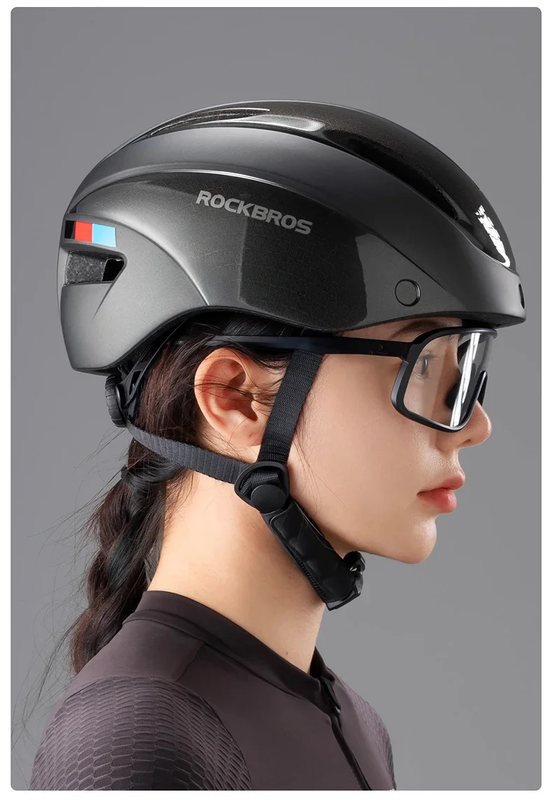 ROCKBROS Cycling Helmet Goggles Men Women Integrally-Molded MTB Bicycle Helmet Lightweight Mountain Road Bike Helmet Taillights