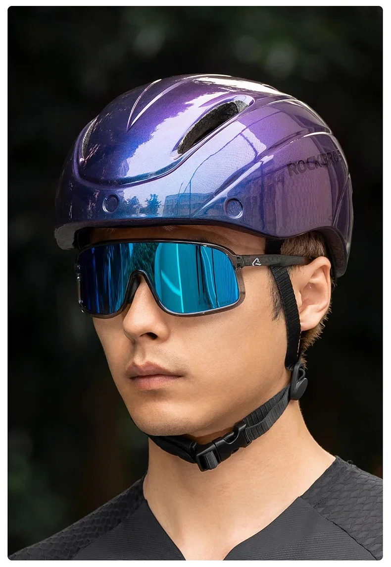 ROCKBROS Cycling Helmet Goggles Men Women Integrally-Molded MTB Bicycle Helmet Lightweight Mountain Road Bike Helmet Taillights