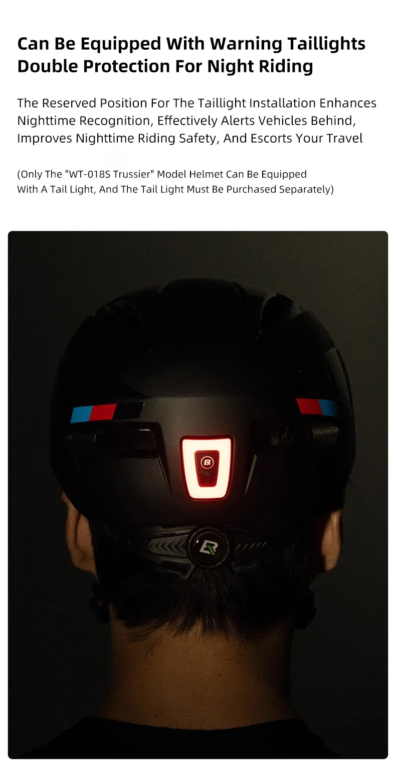 ROCKBROS Cycling Helmet Goggles Men Women Integrally-Molded MTB Bicycle Helmet Lightweight Mountain Road Bike Helmet Taillights