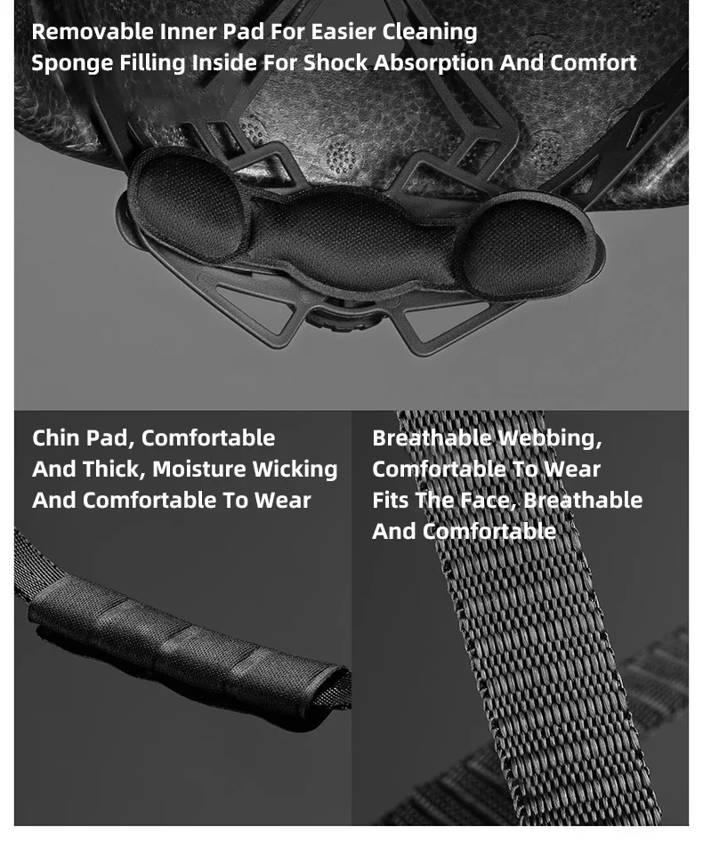 ROCKBROS Cycling Helmet Goggles Men Women Integrally-Molded MTB Bicycle Helmet Lightweight Mountain Road Bike Helmet Taillights