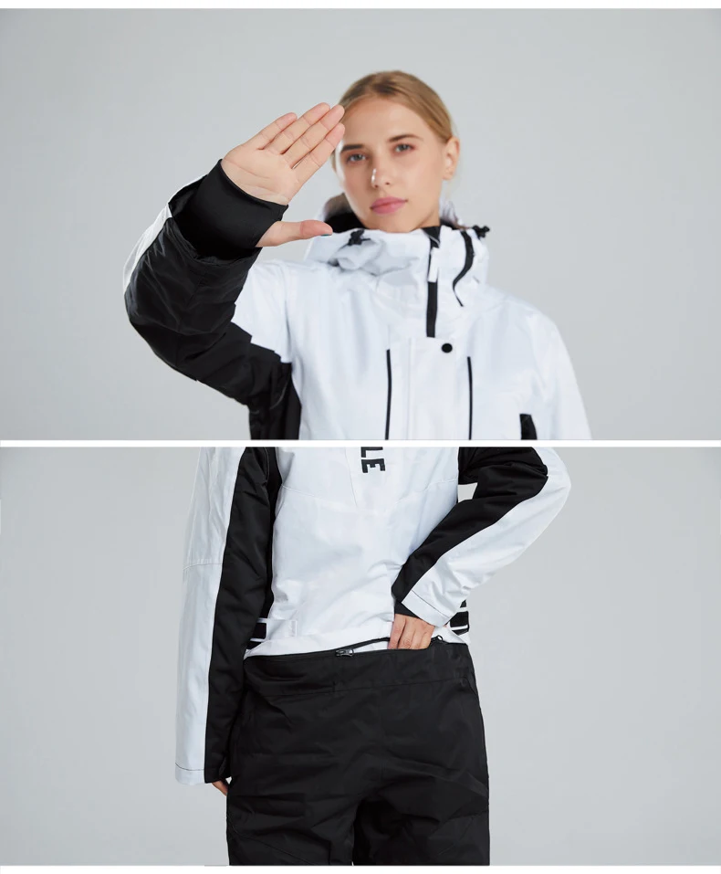 Sport Female Snowsuit Hooded Men Snowboarding One Piece Suit Waterproof Women Ski Jumpsuit Mountain Descent Man Overall Cltothes