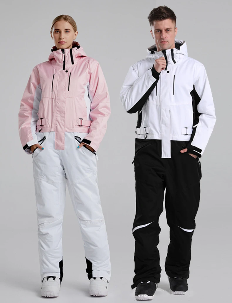 Sport Female Snowsuit Hooded Men Snowboarding One Piece Suit Waterproof Women Ski Jumpsuit Mountain Descent Man Overall Cltothes