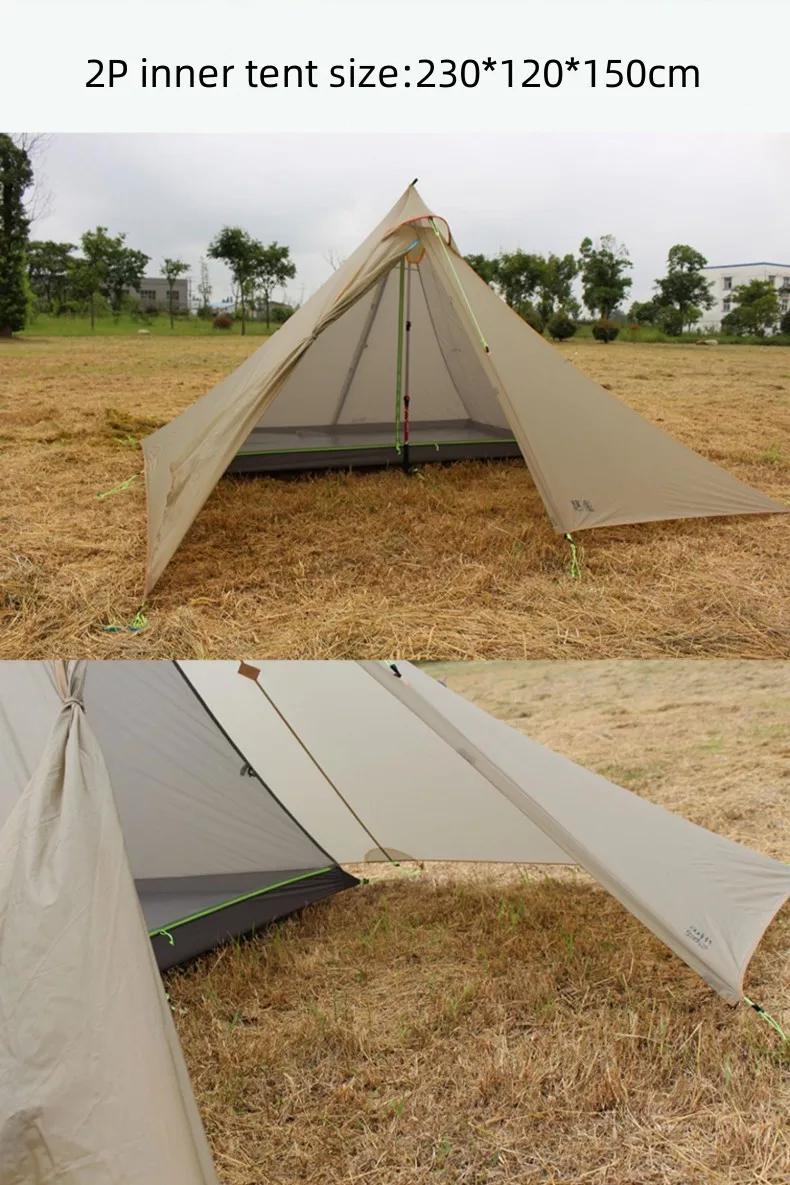 Asta Gear Fengyin 4P Tent Outdoor Pyramid Ultralight Tent Windproof Rain Anti-Wind Hiking Camping Travel Tent