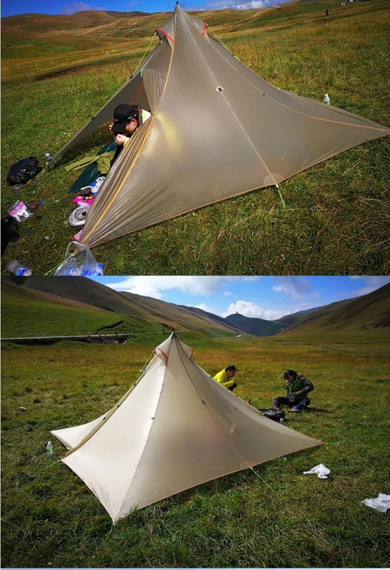 Asta Gear Fengyin 4P Tent Outdoor Pyramid Ultralight Tent Windproof Rain Anti-Wind Hiking Camping Travel Tent