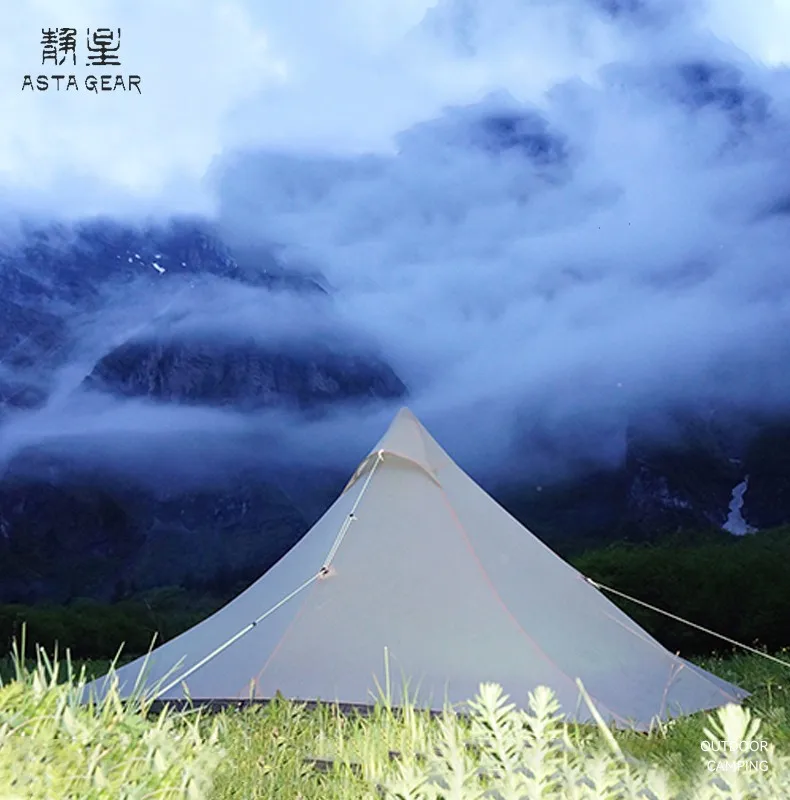 Asta Gear Fengyin 4P Tent Outdoor Pyramid Ultralight Tent Windproof Rain Anti-Wind Hiking Camping Travel Tent