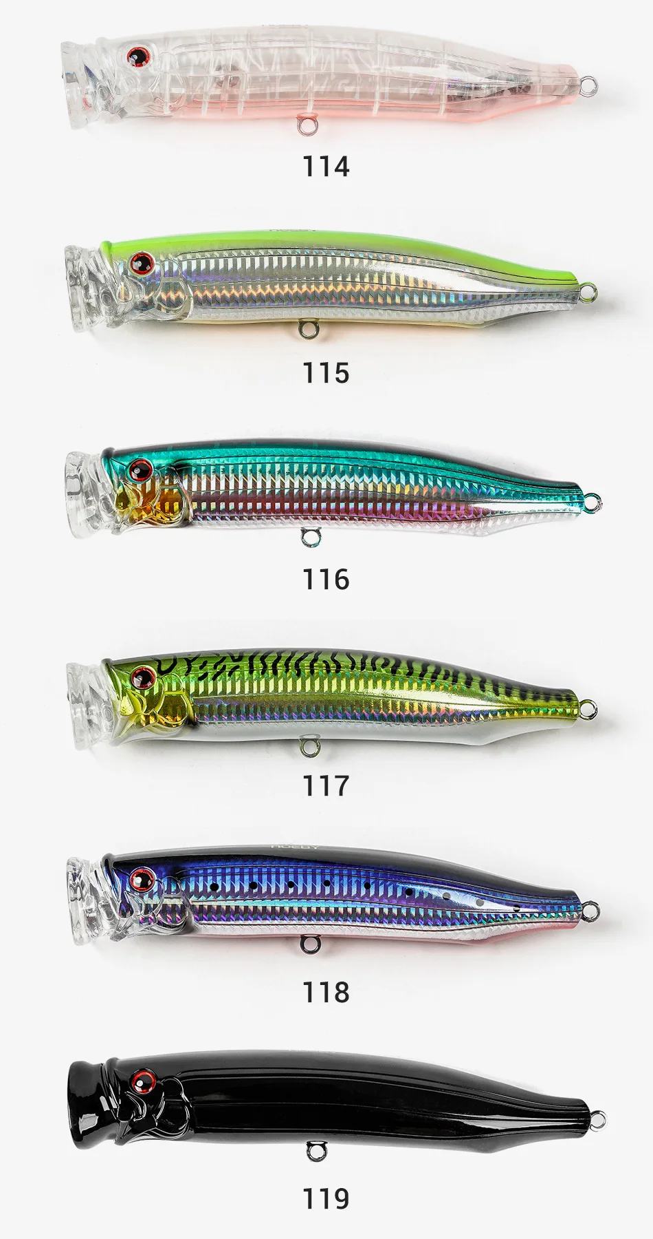 NOEBY Feed Popper Lure 175mm 73g Topwater Popper Saltwater Hard Lure GT Tuna Kingfish Big Game Fishing