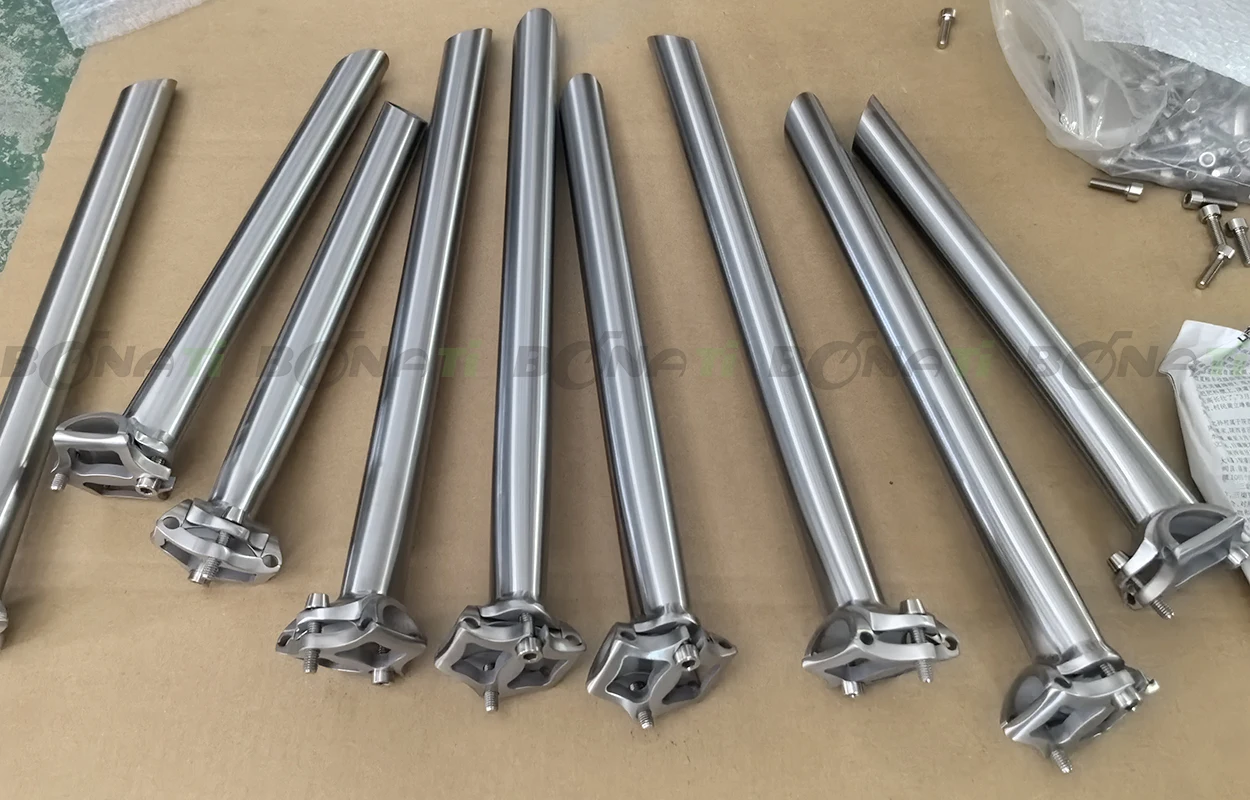 8-Shape Titanium Seatpost, 27.2mm/30.9mm/31.8mm for Gravel Road/MTB Bicycle Folding Bike