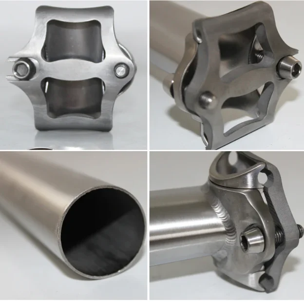 8-Shape Titanium Seatpost, 27.2mm/30.9mm/31.8mm for Gravel Road/MTB Bicycle Folding Bike