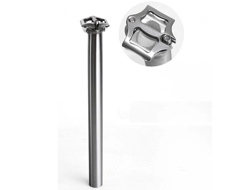 8-Shape Titanium Seatpost, 27.2mm/30.9mm/31.8mm for Gravel Road/MTB Bicycle Folding Bike