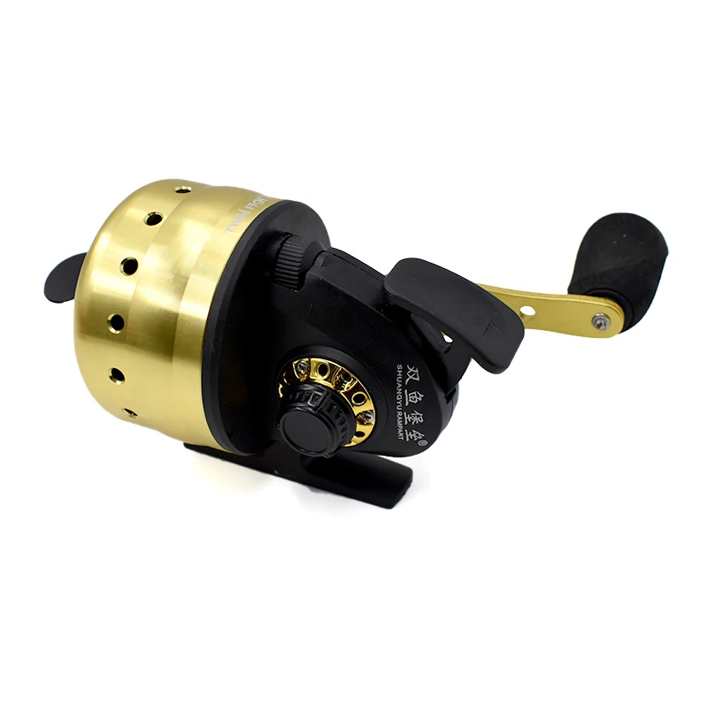 Slingshot Fishing Reel Spinning Hand Wheel 4+1BB 3.6:1 Shooting Fish Closed Reel With Line Outdoor Hunting Fishing Wheel