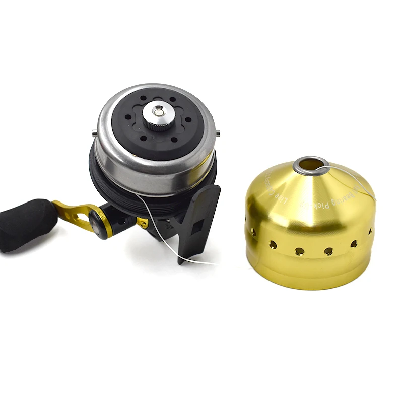 Slingshot Fishing Reel Spinning Hand Wheel 4+1BB 3.6:1 Shooting Fish Closed Reel With Line Outdoor Hunting Fishing Wheel