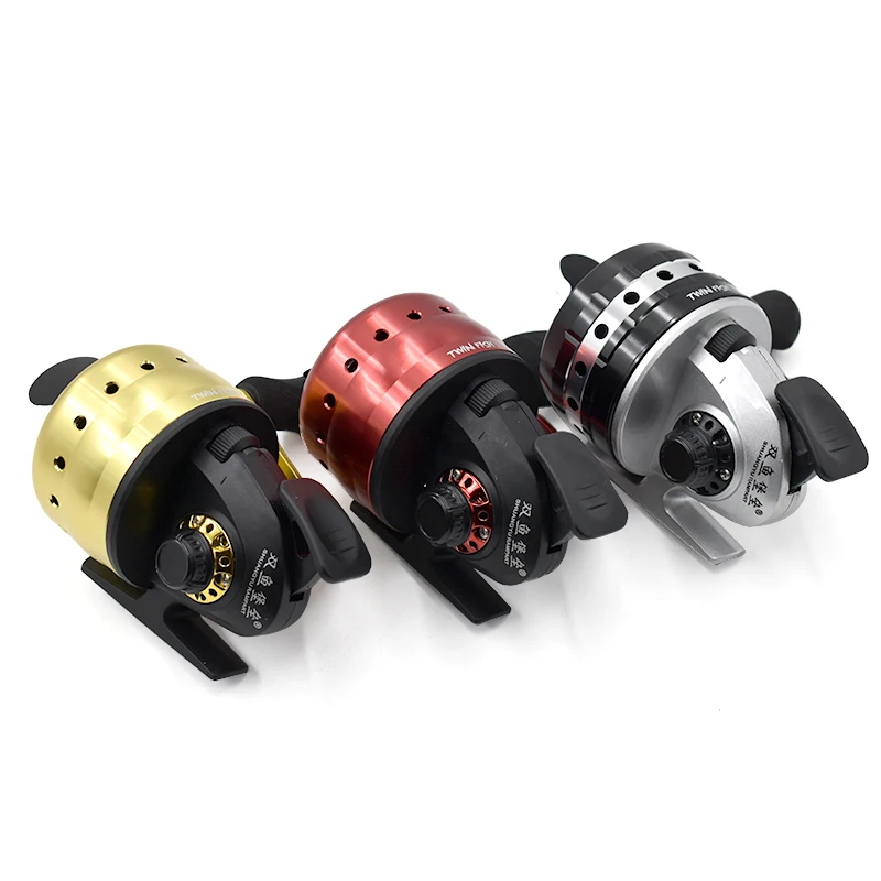 Slingshot Fishing Reel Spinning Hand Wheel 4+1BB 3.6:1 Shooting Fish Closed Reel With Line Outdoor Hunting Fishing Wheel