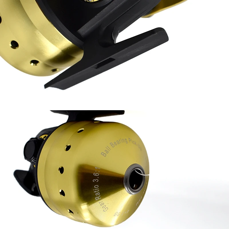 Slingshot Fishing Reel Spinning Hand Wheel 4+1BB 3.6:1 Shooting Fish Closed Reel With Line Outdoor Hunting Fishing Wheel
