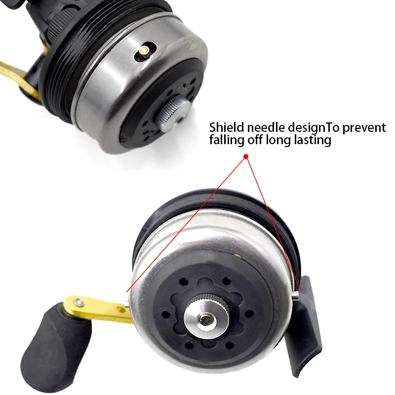 Slingshot Fishing Reel Spinning Hand Wheel 4+1BB 3.6:1 Shooting Fish Closed Reel With Line Outdoor Hunting Fishing Wheel