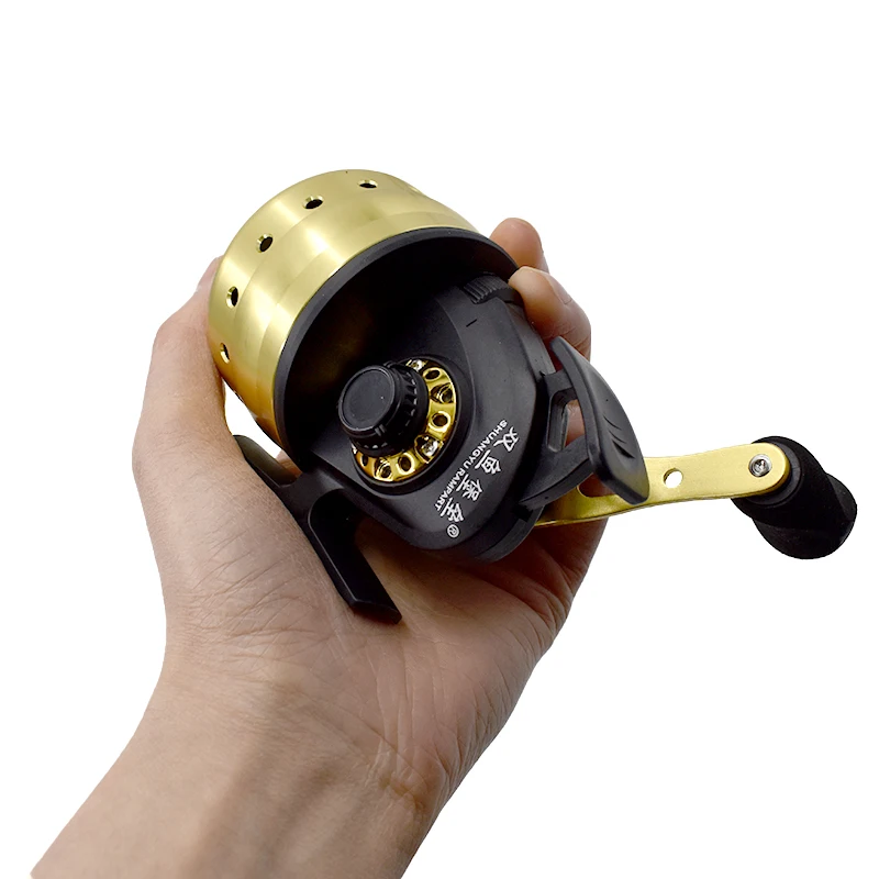 Slingshot Fishing Reel Spinning Hand Wheel 4+1BB 3.6:1 Shooting Fish Closed Reel With Line Outdoor Hunting Fishing Wheel