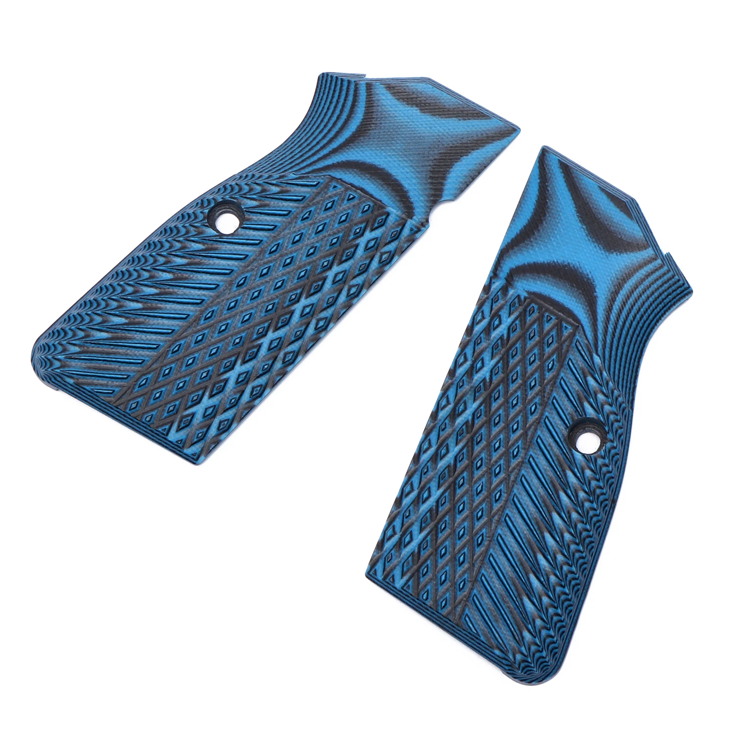 Guuun G10 Grips for Browning Hi Power and Tisas Regent BR9, Eagle Wings Diamond Texture