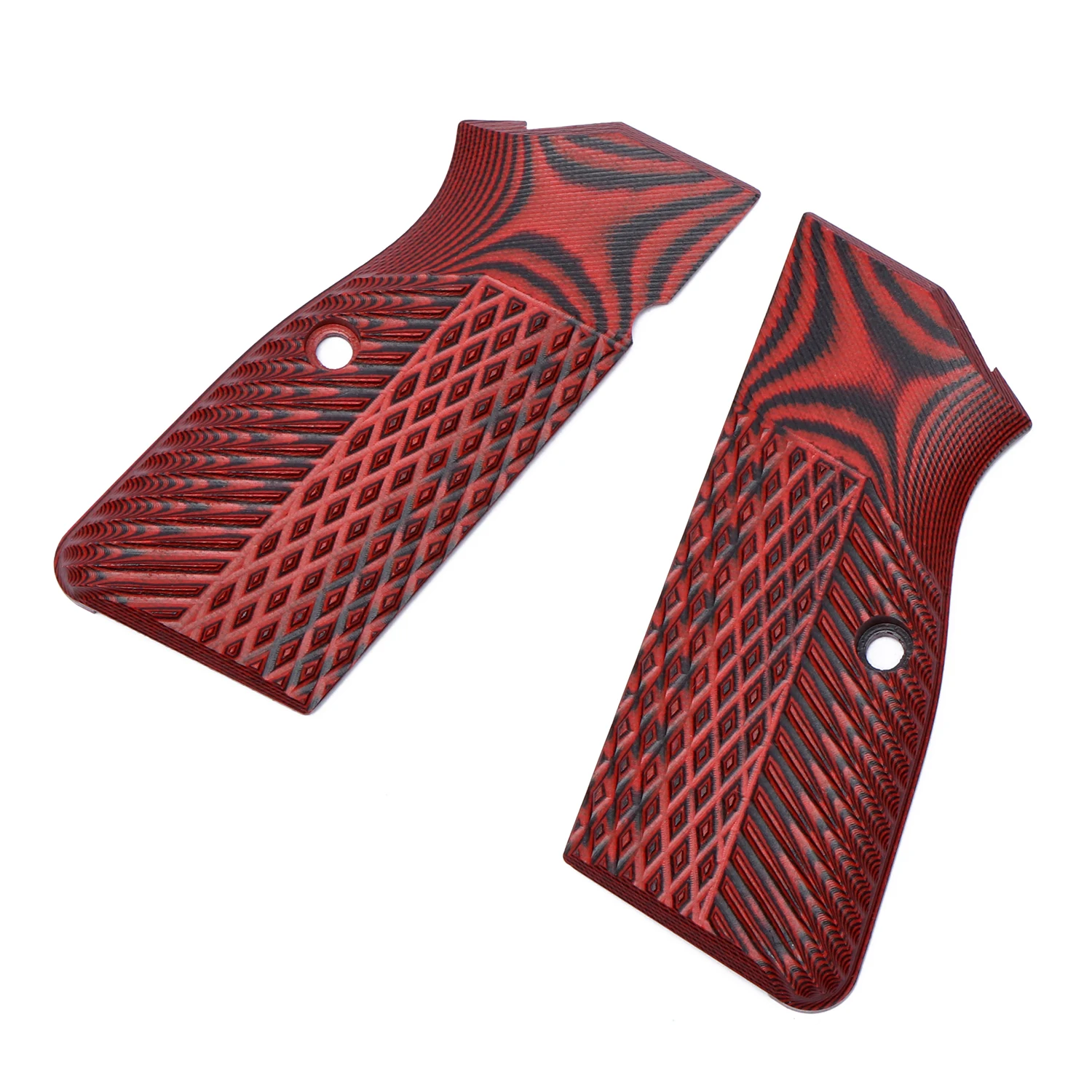 Guuun G10 Grips for Browning Hi Power and Tisas Regent BR9, Eagle Wings Diamond Texture