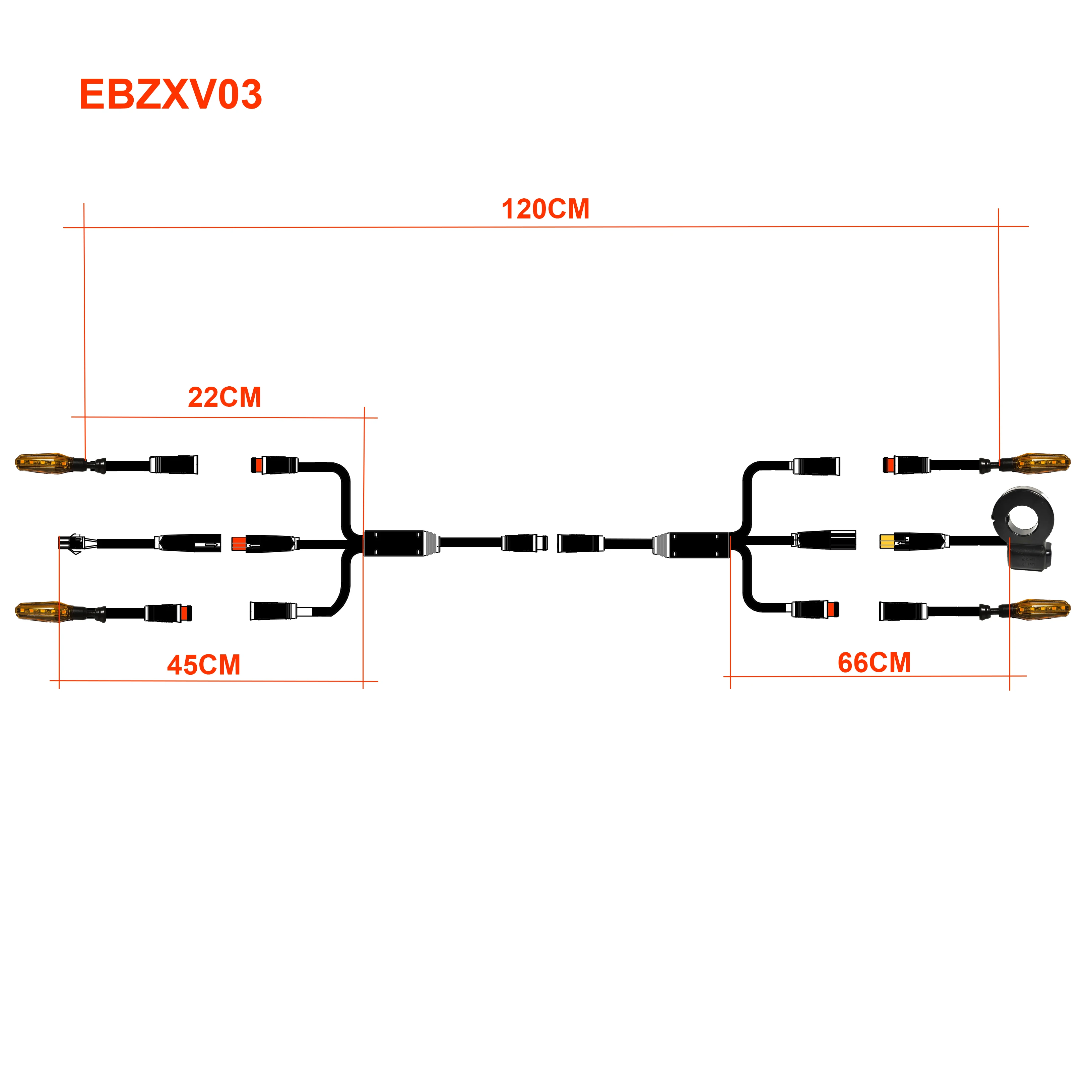 EBKE Electric Bicycle 36V 48V 52V or 72V Steering Light Set Kit Switch Left Right Turn