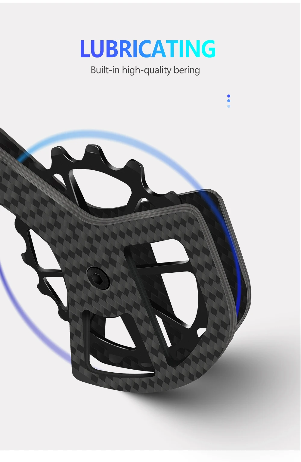LTWOO Bicycle Ceramic Bearing Speed Carbon Fiber Pulley Wheel Rear Derailleurs Guide Wheel for Shimano 105/UT/Ultegra/DURA ACE