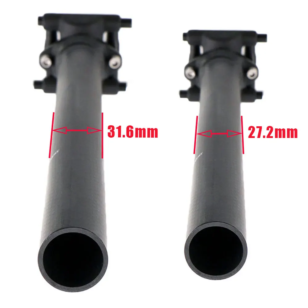 Ultralight Full Carbon Seat Post Road Bike Seat Mountain Bicycle Seatpost UD Black Length 350 / 400mm
