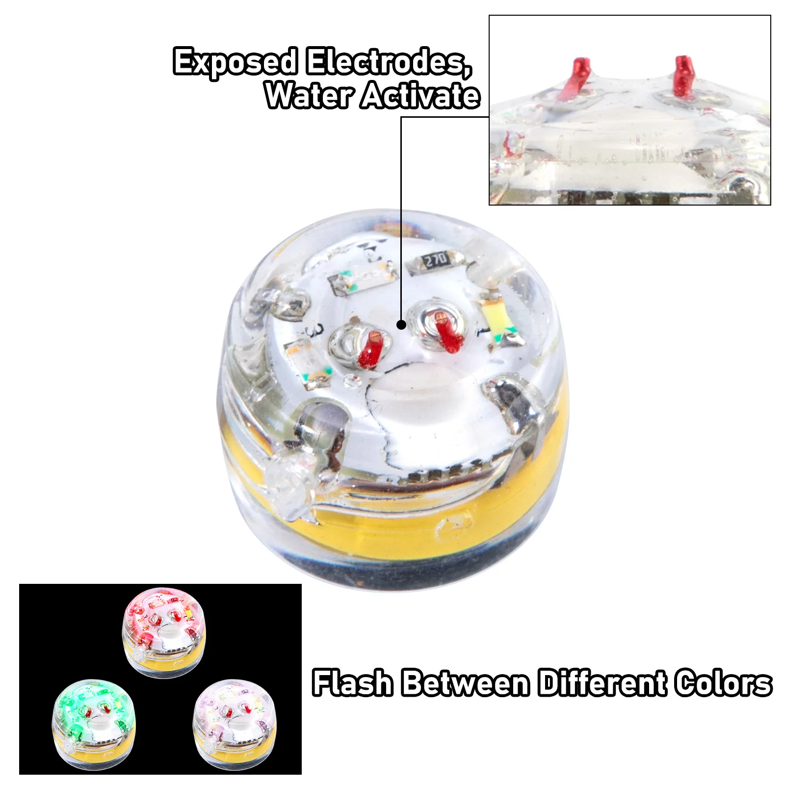 Mini LED Fishing Lure,Fishing Light Attractor,Fish Attractant Lamp,Deep Drop Flasher,Underwater Bass Halibut Sea Fishing,20pcs