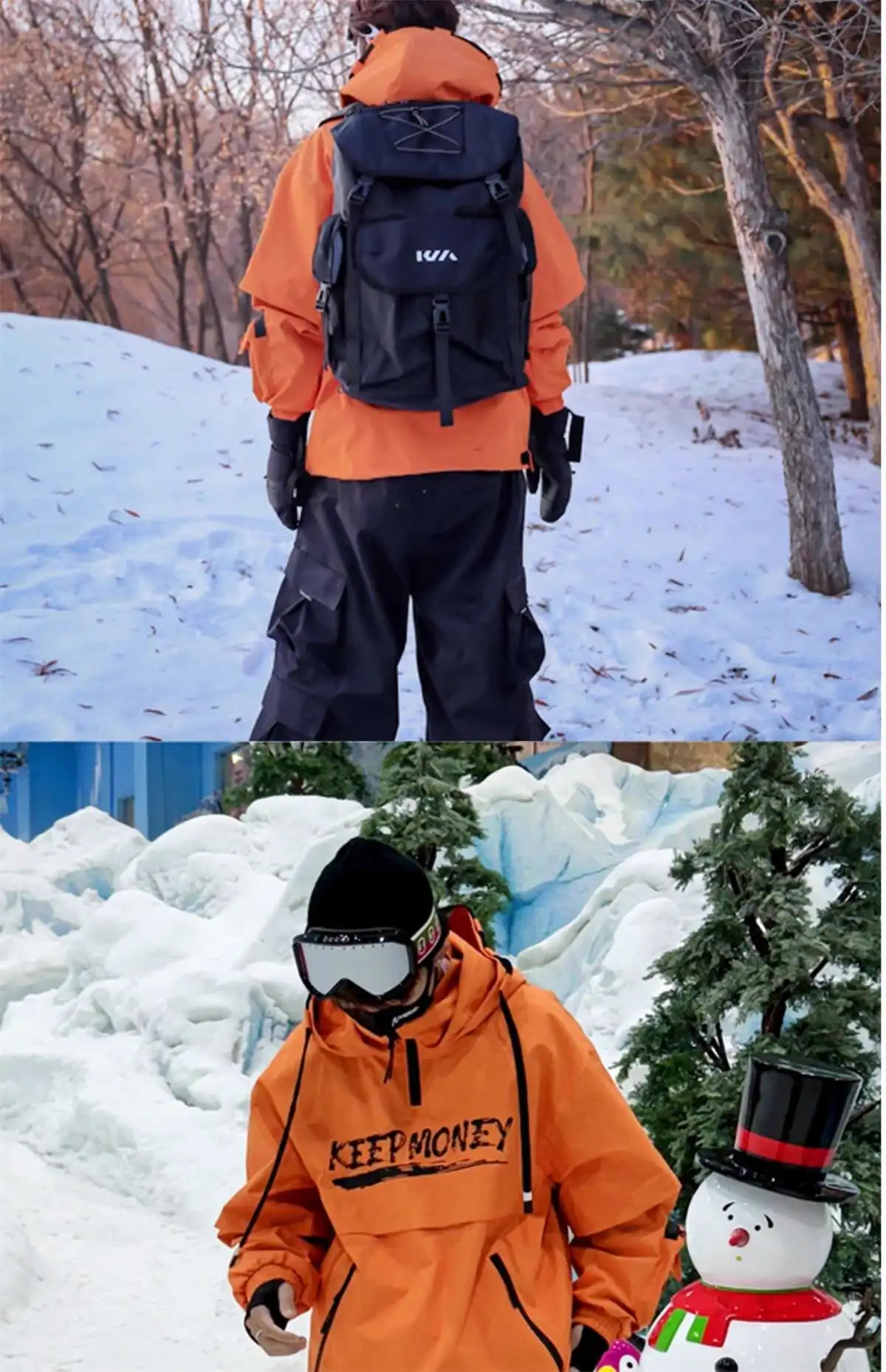 KEEPMONEY Ski Suit Set for Men and Women Jacket and Pants Warm Waterproof Outdoor Winter Thick multi-color Snowboarding suit