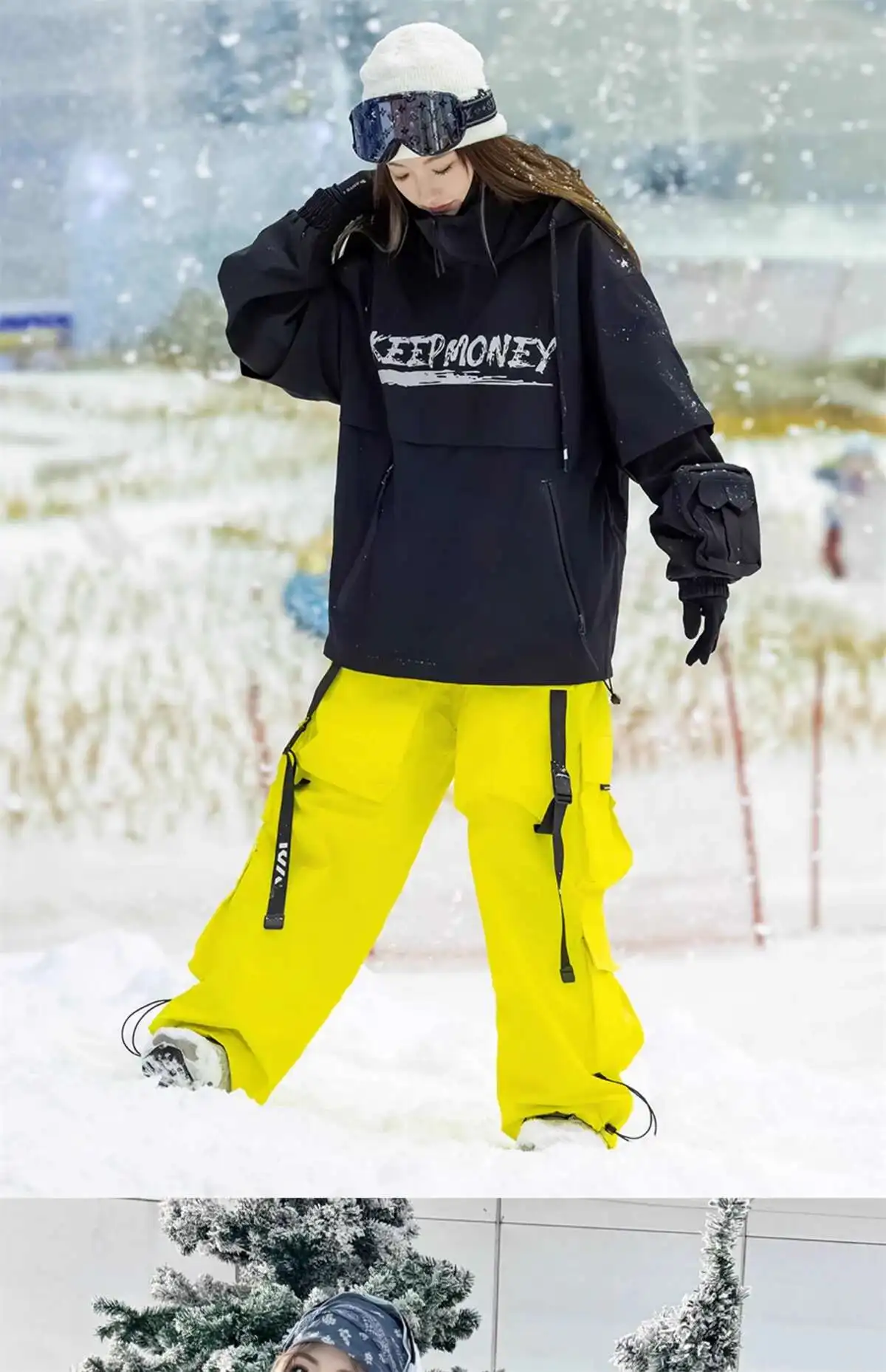 KEEPMONEY Ski Suit Set for Men and Women Jacket and Pants Warm Waterproof Outdoor Winter Thick multi-color Snowboarding suit