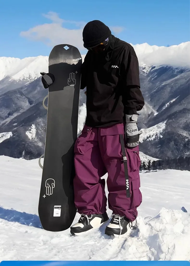 KEEPMONEY Ski Suit Set for Men and Women Jacket and Pants Warm Waterproof Outdoor Winter Thick multi-color Snowboarding suit