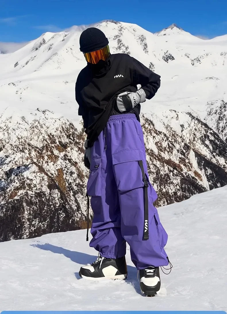 KEEPMONEY Ski Suit Set for Men and Women Jacket and Pants Warm Waterproof Outdoor Winter Thick multi-color Snowboarding suit
