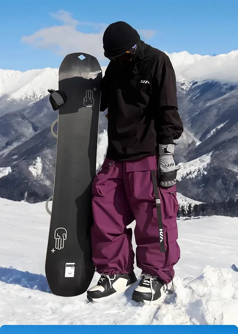 KEEPMONEY Ski Suit Set for Men and Women Jacket and Pants Warm Waterproof Outdoor Winter Thick multi-color Snowboarding suit