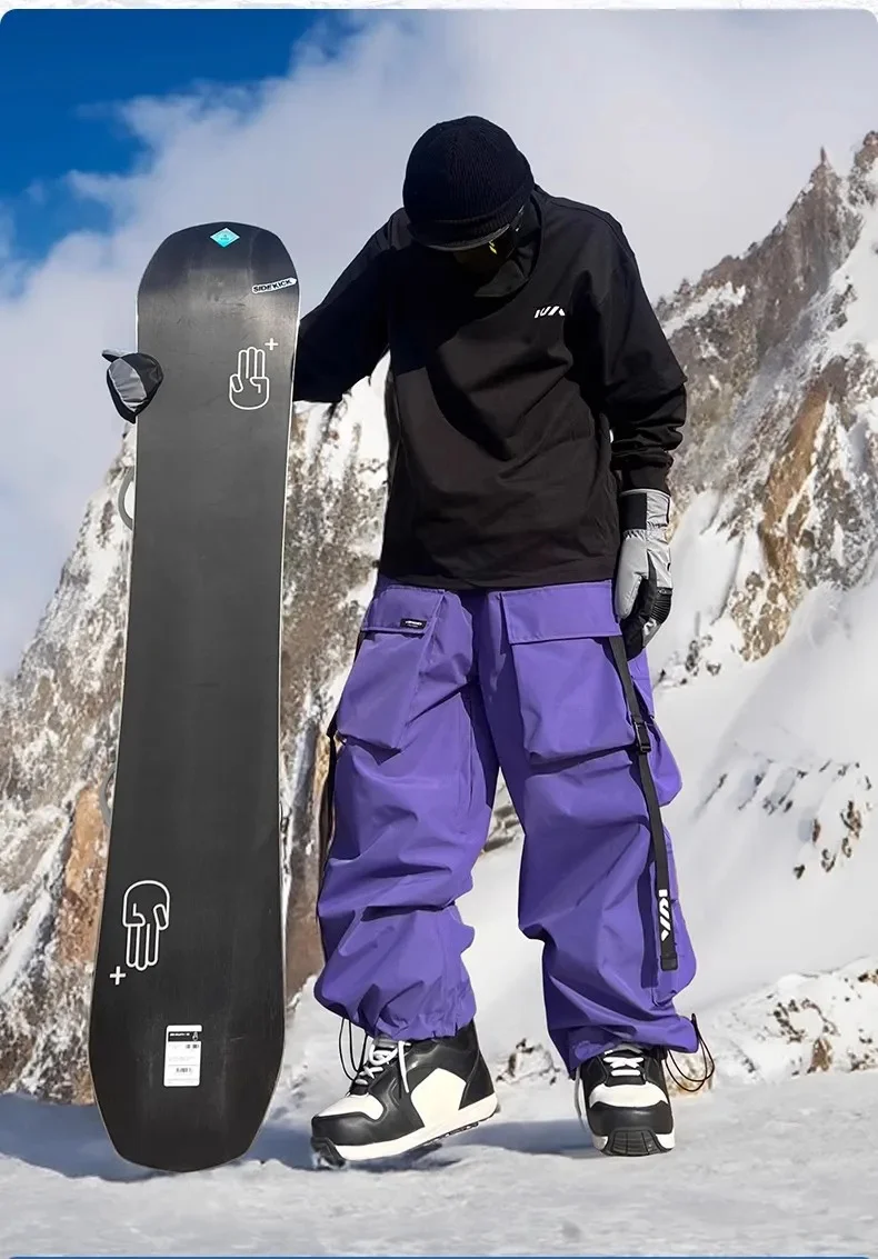 KEEPMONEY Ski Suit Set for Men and Women Jacket and Pants Warm Waterproof Outdoor Winter Thick multi-color Snowboarding suit