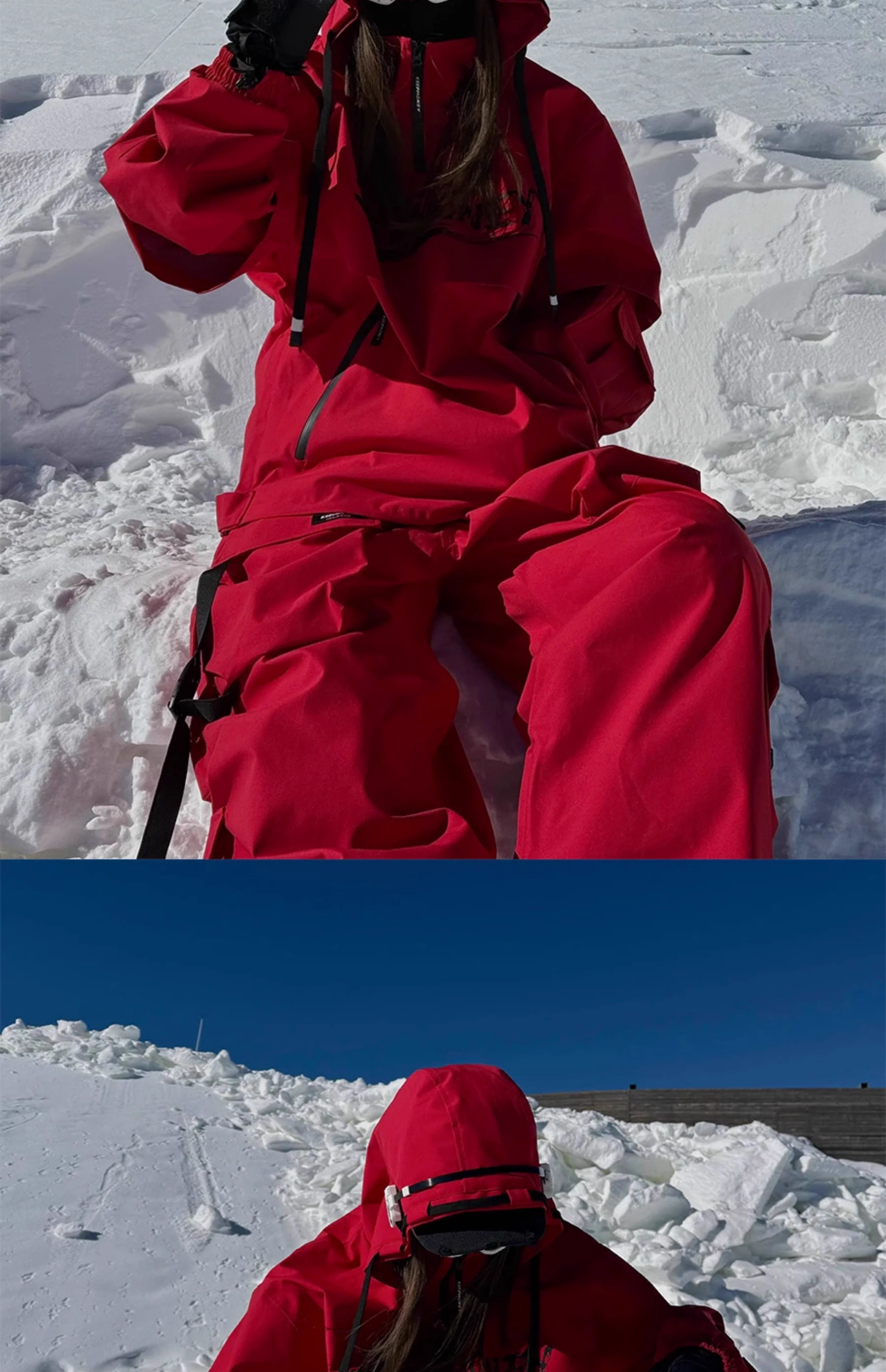 KEEPMONEY Ski Suit Set for Men and Women Jacket and Pants Warm Waterproof Outdoor Winter Thick multi-color Snowboarding suit