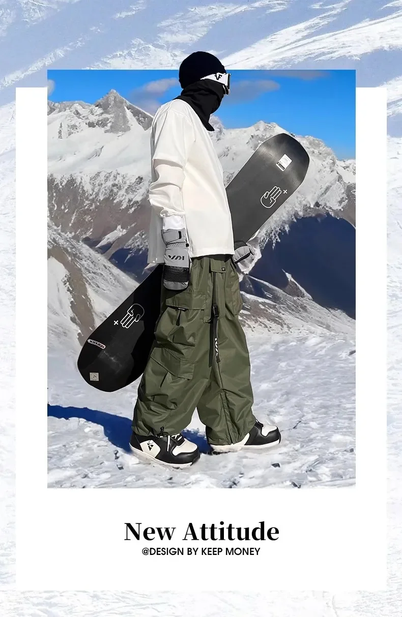 KEEPMONEY Ski Suit Set for Men and Women Jacket and Pants Warm Waterproof Outdoor Winter Thick multi-color Snowboarding suit
