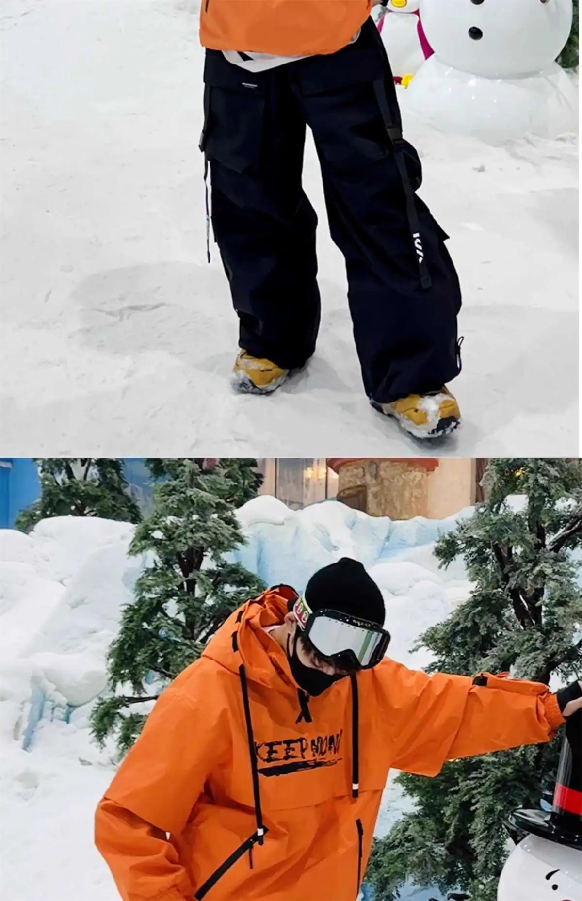KEEPMONEY Ski Suit Set for Men and Women Jacket and Pants Warm Waterproof Outdoor Winter Thick multi-color Snowboarding suit