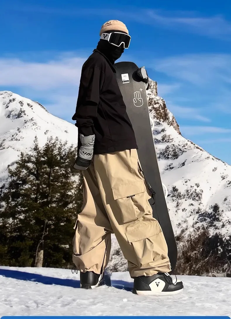 KEEPMONEY Ski Suit Set for Men and Women Jacket and Pants Warm Waterproof Outdoor Winter Thick multi-color Snowboarding suit