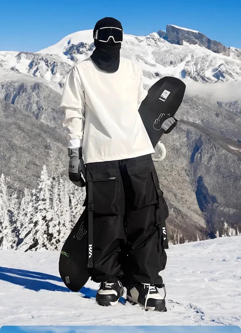 KEEPMONEY Ski Suit Set for Men and Women Jacket and Pants Warm Waterproof Outdoor Winter Thick multi-color Snowboarding suit