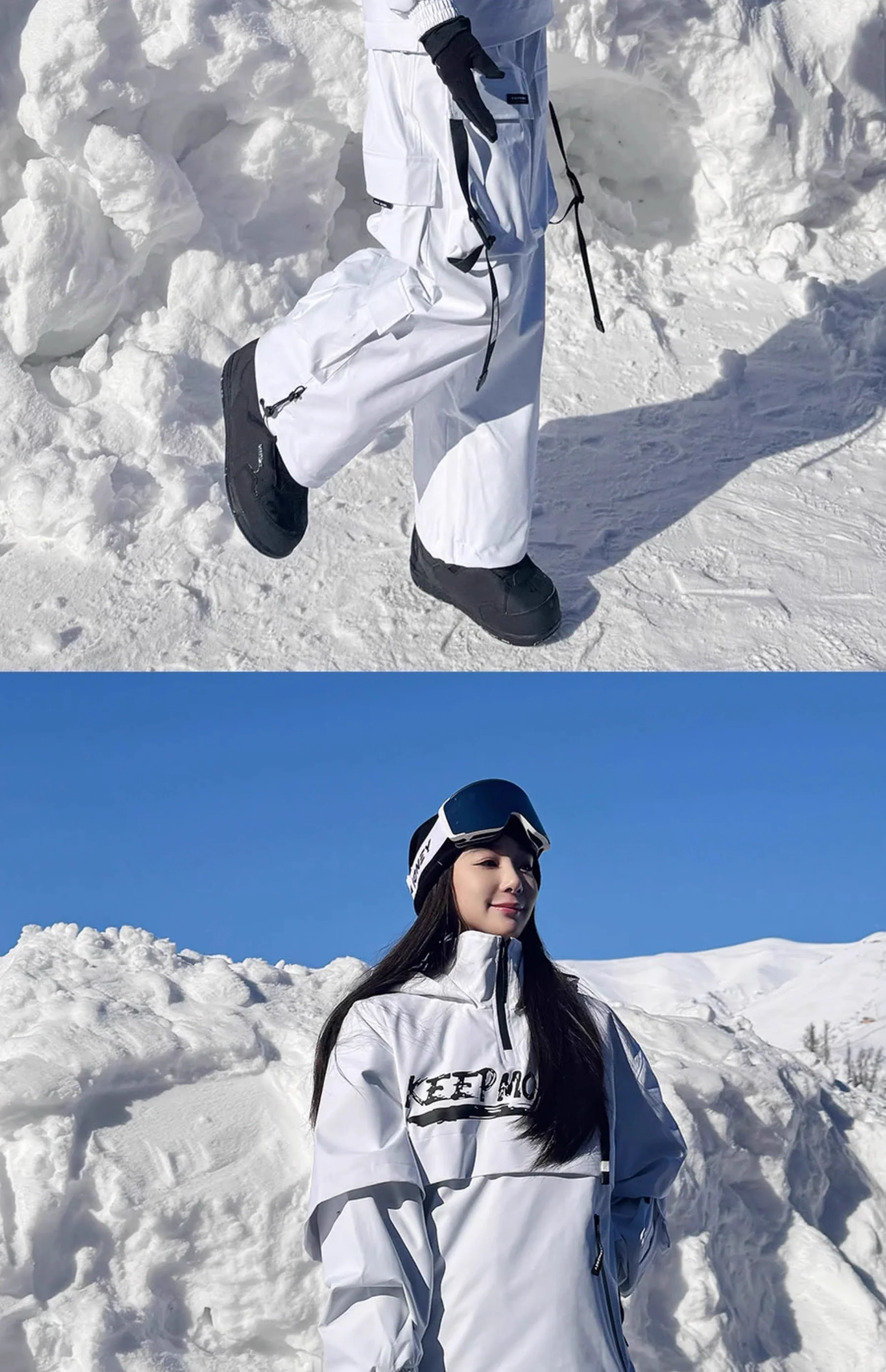 KEEPMONEY Ski Suit Set for Men and Women Jacket and Pants Warm Waterproof Outdoor Winter Thick multi-color Snowboarding suit