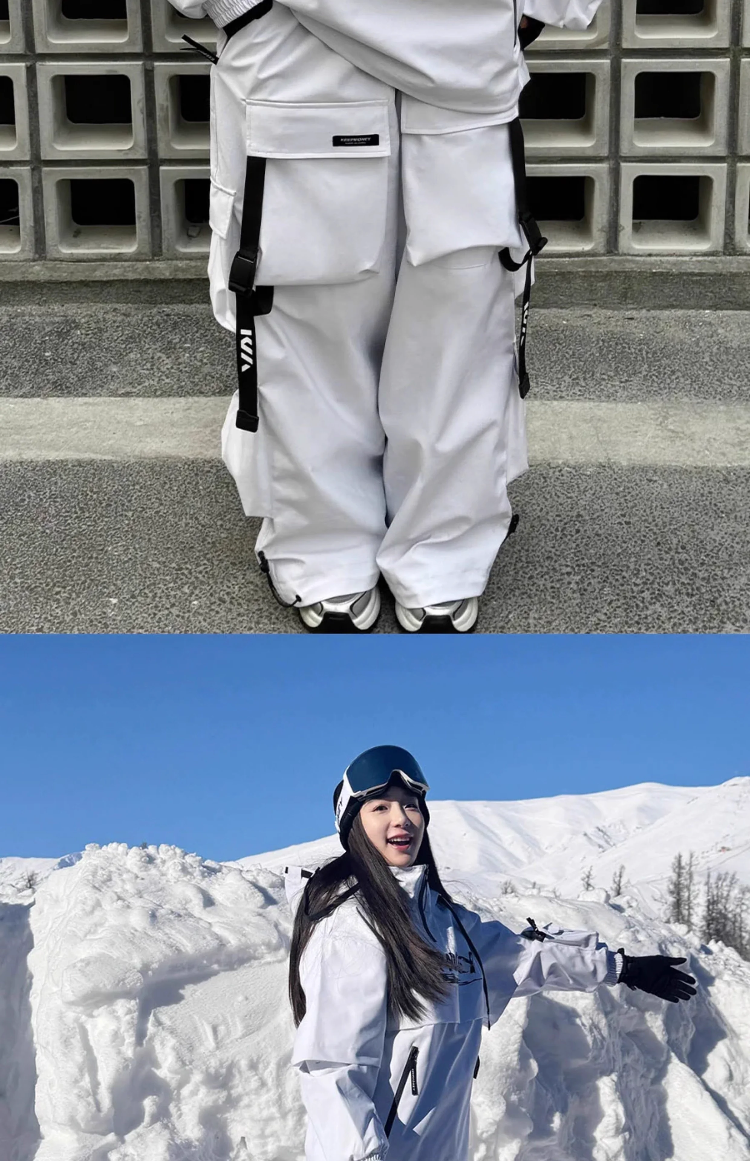 KEEPMONEY Ski Suit Set for Men and Women Jacket and Pants Warm Waterproof Outdoor Winter Thick multi-color Snowboarding suit