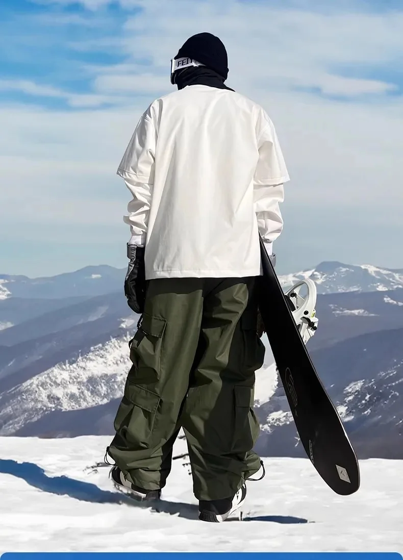KEEPMONEY Ski Suit Set for Men and Women Jacket and Pants Warm Waterproof Outdoor Winter Thick multi-color Snowboarding suit